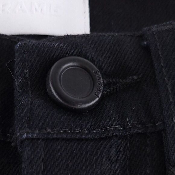 Frame Le Italien True Straight Black Noir Jeans Womens Size 25 - Picture 4 of 11